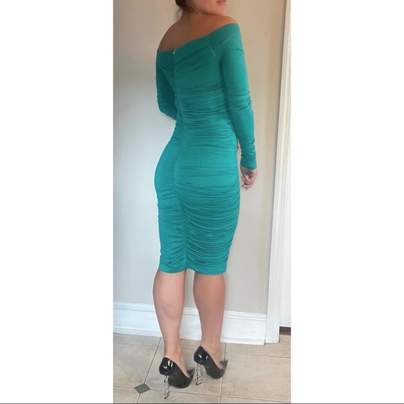Denny Rose Ruched Dress Small - Picture 3 of 7